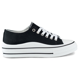 Klassiske sorte sneakers til kvinder