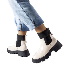 Beige slip-on arbejdsstøvler fra Breolungi