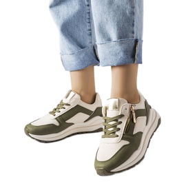Inna Hvide og grønne Cecchi sneakers