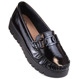 Vinceza Filippo W PAW314D platform loafers i patentlæder, sorte