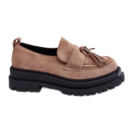 PS1 Ruskindssko, Beige Dame Moccasins Ramvli