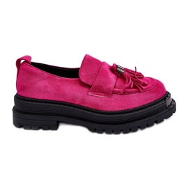 PS1 Ruskindssko Damemokkasiner Fuchsia Ramvli lyserød
