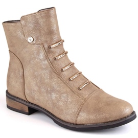Isolerede fladhælede ankelstøvler Jezzi W JEZ52H, beige