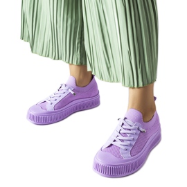 Lilla slip on Callimaco sneakers violet