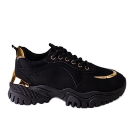 Inna Sorte sneakers med guld Lodgeville accent