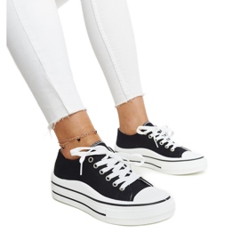 Dima sorte sneakers med tyk sål