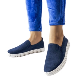 Marineblå gennembrudte sneakers fra Madiha