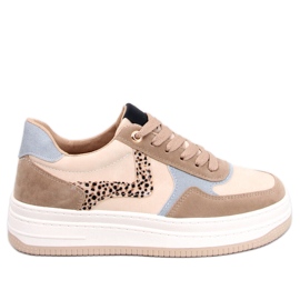 Boyd Khaki platform sneakers beige