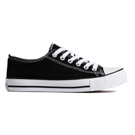 Sorte klassiske damesneakers fra Shelovet