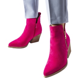 Pink cowboystøvler dekoreret med Trevisani lynlås lyserød