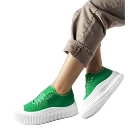 Grønne Rina platform sneakers
