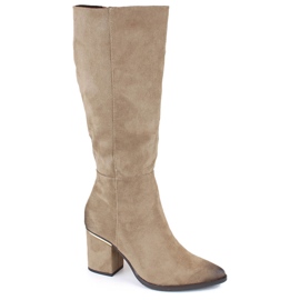 Ruskind isolerede cowboystøvler, beige Potocki SZ12247