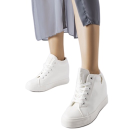 White Big Star MM274002 wedge sneakers hvid