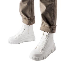 Hvide isolerede sneakers Big Star MM274624