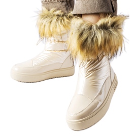 Big Star Beige isolerede snestøvler med pels MM274380