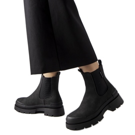 Black Big Star MM274319 slip-on ankelstøvler sort
