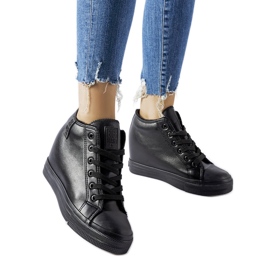Black Big Star MM274001 wedge sneakers sort
