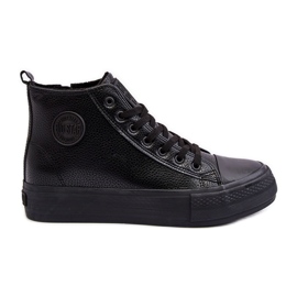 Herre isolerede høj-top sneakers med lynlås Black Big Star sort