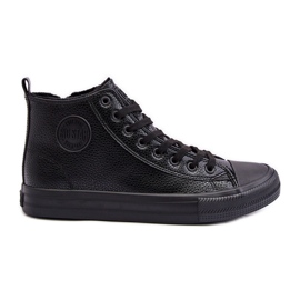 Isolerede herresneakers med lynlås Sort Big Star MM174012