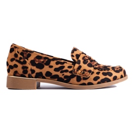 Shelovet leopard ruskind loafers til kvinder beige