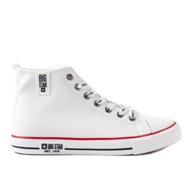 Hvide high-top herresneakers Big star KK174345