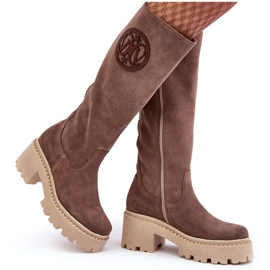 Lewski Shoes Ruskind over-knæ-støvler Brun Lewski 3367