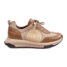 Dame læder sportssko Maciejka 06295-04 Beige