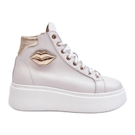 Høj lynlås sneakers til kvinder Lemar Hvid Katerin