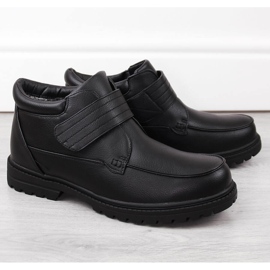 Atletico Isolerede velcrostøvler til mænd, sorte Man's Style WS-004