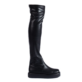 Sorte Shelovet platform musketerer