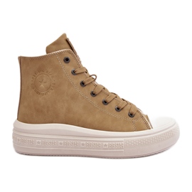 Dame-sneakers med isoleret lynlås Camel Big Star MM274026 beige