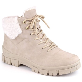 Komfortable, isolerede ankelstøvler fra Rieker, beige