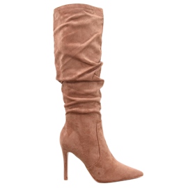 Klassiske Danielle Camel stiletstøvler brun