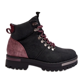 Snørestøvler Black Big Star MM274318 sort
