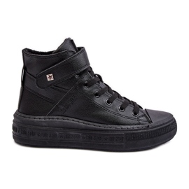 Isolerede sneakers til kvinder på Big Star Platform Sort MM274008