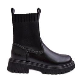 Black Big Star Flat Boots MM2745432 sort