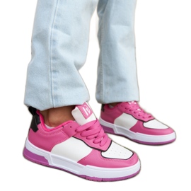 Inna Hvide og lilla Barrette TA-503 Fuchsia sneakers