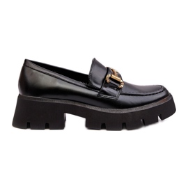 Dame loafers med dekoration Sort Peuria