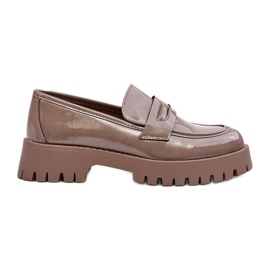 Patent Loafers Flade Sko Beige Jannah