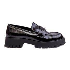WD1 Patent Loafer Sko med flade hæle, sort Jannah