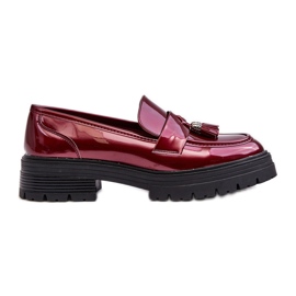 WD1 Loafers i laklæder med frynser, bordeaux Velenase rød