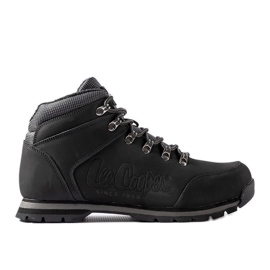 Sorte lædersko Lee Cooper LCJ-21-01-0705M