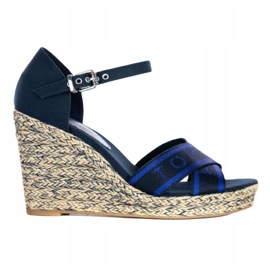 Tommy Hilfiger Tommy Metallic High Wedge Sandal W sko FW0FW04753 blå