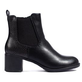 Sorte elegante Shelovet ankelstøvler