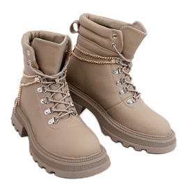 Hudson Abrikos Trapper støvler beige