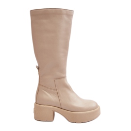 Lemar Lemar Dame-over-knæ-støvler Lys Beige Malayah