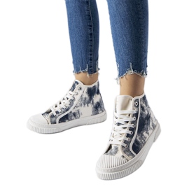 Inna Turistico marineblå sneakers med slid