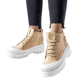 Inna Mørkebeige Grotta platform sneakers