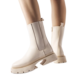 Beige isolerede Mombello støvler