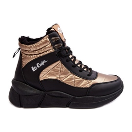 Isolerede damestøvler på platformen Lee Cooper LCJ-23-44-1986L guld gylden